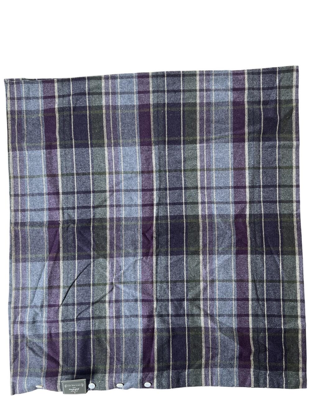 Earth Squared Cushion Cover Gray 60x60 Cm 100% Wool Checked Traditional